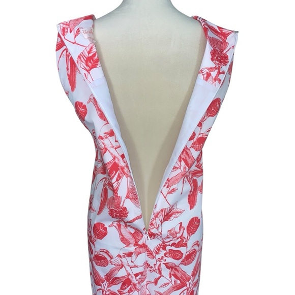 Chic Red Floral Mini Dress - Picture 4 of 9